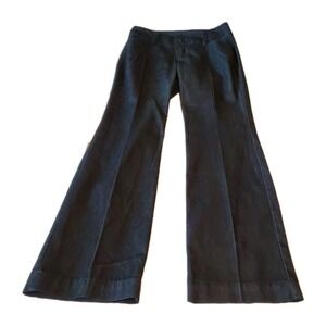 W62 Signature Fit Women's Trousers Dark Wash Black Cotton Blend Size 4 Stretch‎